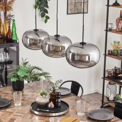 Apedo Suspension Noir, 3 lumières