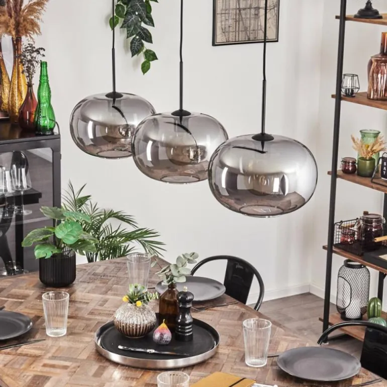 Apedo Suspension Noir, 3 lumières