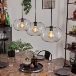 Apedo Suspension Noir, 3 lumières