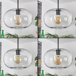 Apedo Suspension Noir, 3 lumières