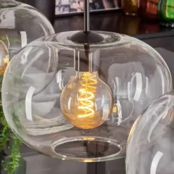 Apedo Suspension Noir, 3 lumières