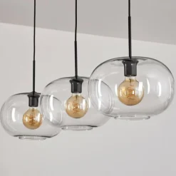 Apedo Suspension Noir, 3 lumières