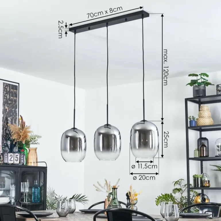 Apedo Suspension, Suspension Clair, Fumé, 3 lumières