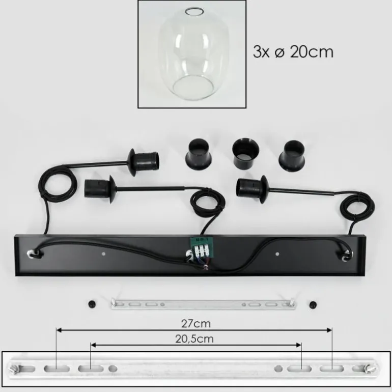 Apedo Suspension, Suspension Clair, 3 lumières