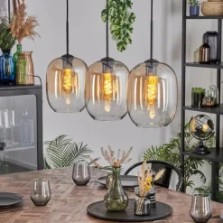 Apedo Suspension, Suspension Ambre, Clair, 3 lumières