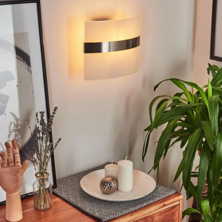 Applique Avellino Chrome, Chrome brossé, 1 lumière