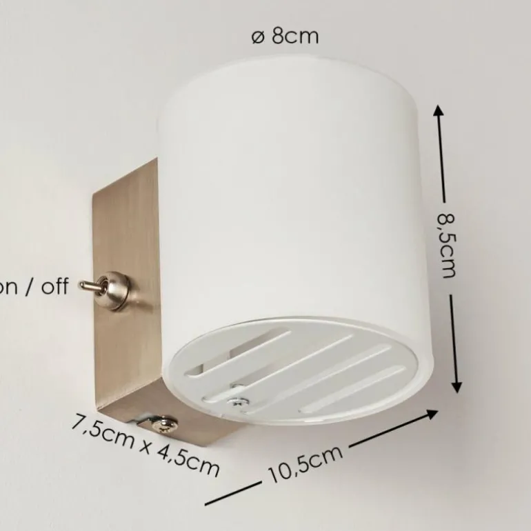 Applique Bamako Nickel mat, 1 lumière