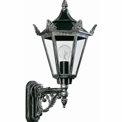 Applique extérieure Albert 1806 Noir, Argenté, 1 lumière