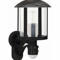 Applique extérieure Albert 1836 Noir, Argenté, 1 lumière, Détecteur de mouvement