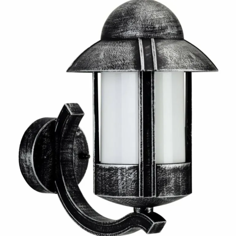 Applique extérieure Albert 1840 Noir, Argenté, 1 lumière