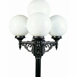 Applique extérieure Albert 2051 Noir, Argenté, 4 lumières