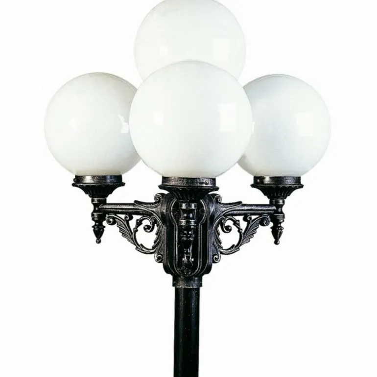 Applique extérieure Albert 2051 Noir, Argenté, 4 lumières