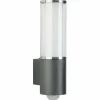 Applique extérieure Albert 320 Anthracite, Acier inoxydable, 1 lumière, Détecteur de mouvement