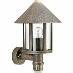 Applique extérieure Albert 825 Brun, Laiton, 1 lumière, Détecteur de mouvement