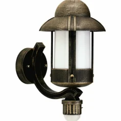 Applique extérieure Albert 842 Brun, Laiton, 1 lumière, Détecteur de mouvement