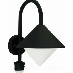 Applique extérieure Albert 646 Noir, 1 lumière, Détecteur de mouvement