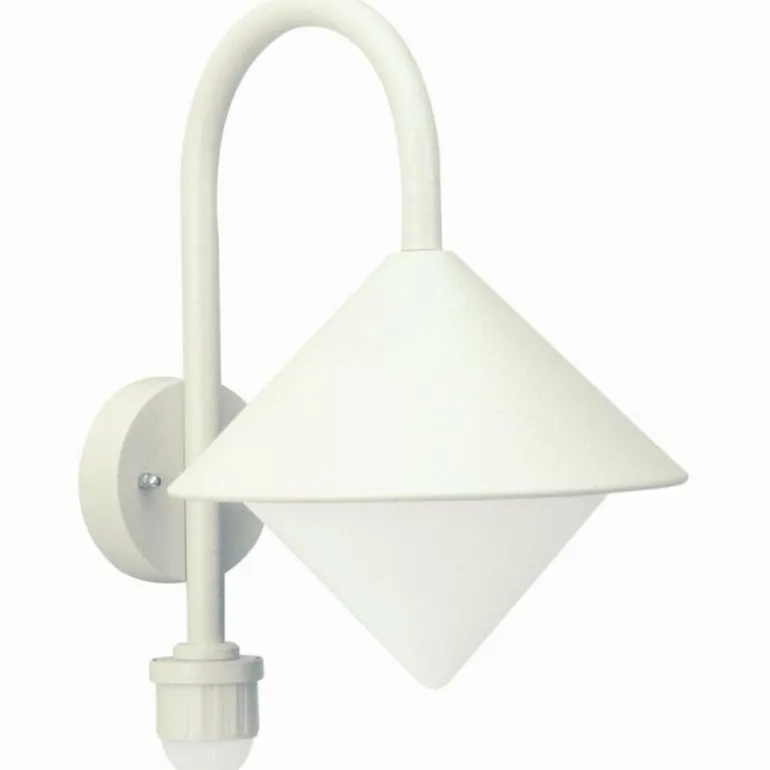 Applique extérieure Albert 646 Blanc, 1 lumière, Détecteur de mouvement