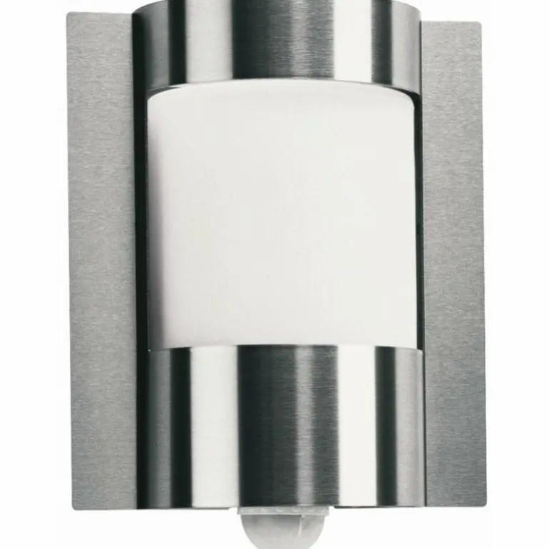 Applique extérieure avec détecteur Albert Acier inoxydable, 1 lumière, Détecteur de mouvement