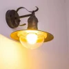 Applique extérieure Broni Brun doré, 1 lumière