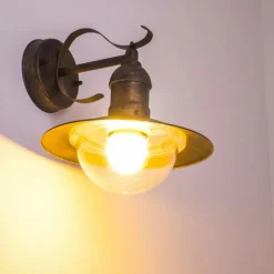 Applique extérieure Broni Brun doré, 1 lumière