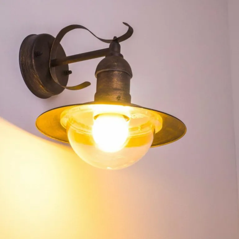 Applique extérieure Broni Brun doré, 1 lumière