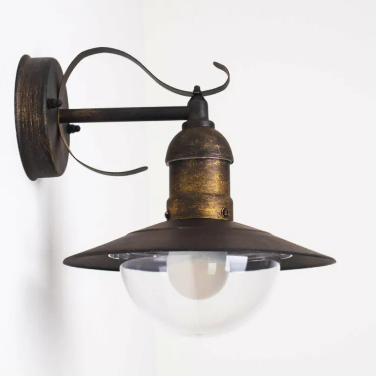 Applique extérieure Broni Brun doré, 1 lumière