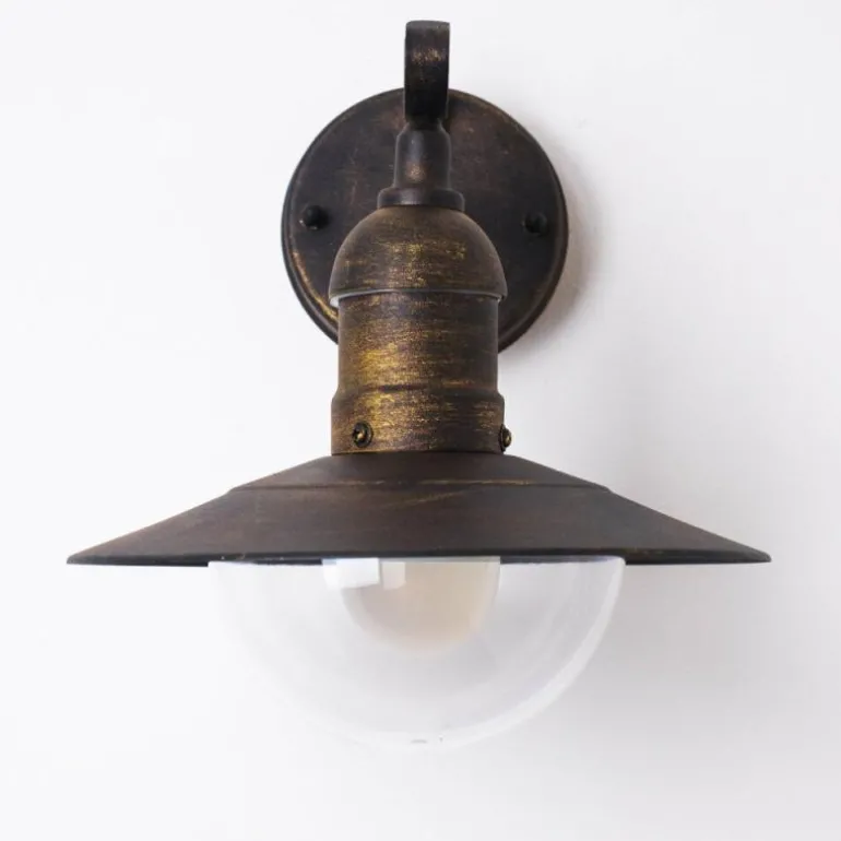 Applique extérieure Broni Brun doré, 1 lumière