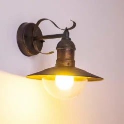 Applique extérieure Broni Brun doré, 1 lumière
