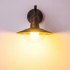 Applique extérieure Broni Brun doré, 1 lumière