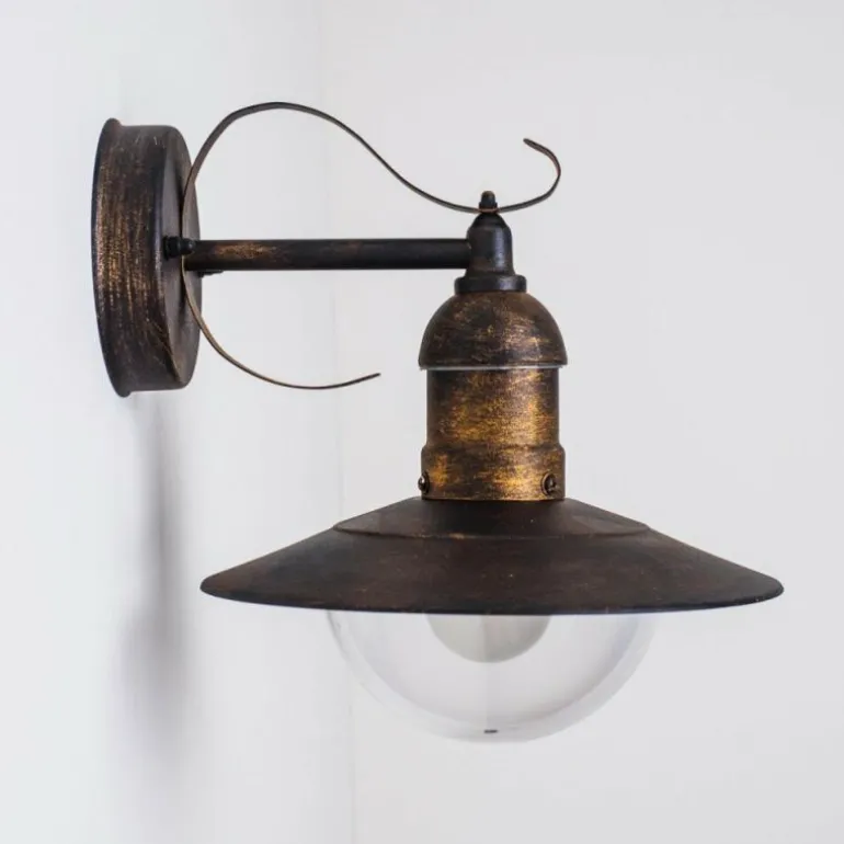 Applique extérieure Broni Brun doré, 1 lumière