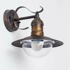 Applique extérieure Broni Brun doré, 1 lumière