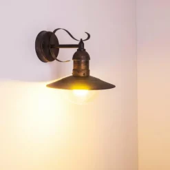 Applique extérieure Broni Brun doré, 1 lumière