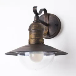 Applique extérieure Broni Brun doré, 1 lumière