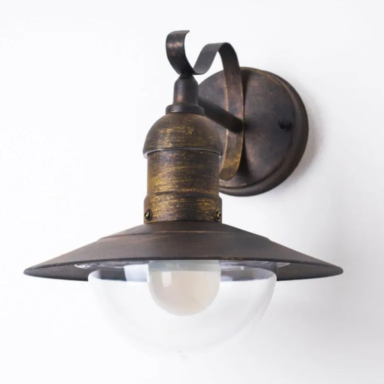 Applique extérieure Broni Brun doré, 1 lumière