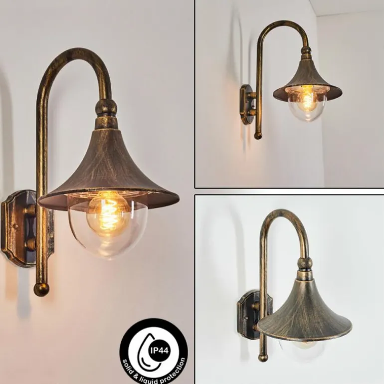 Applique extérieure Elgin Noir doré, 1 lumière