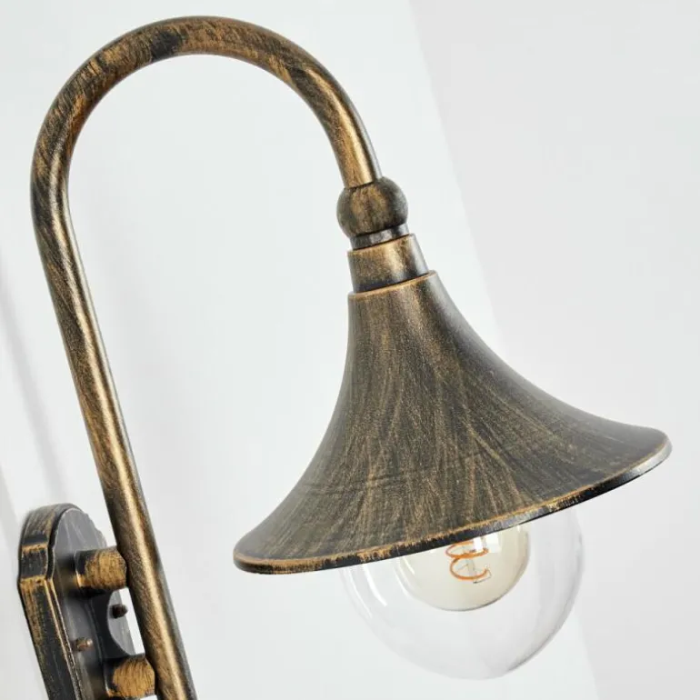 Applique extérieure Elgin Noir doré, 1 lumière