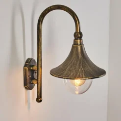 Applique extérieure Elgin Noir doré, 1 lumière