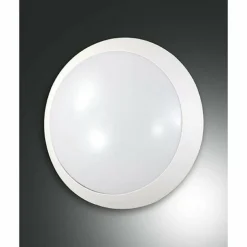 Applique extérieure Fabas Luce WIGTON Blanc, 1 lumière, Détecteur de mouvement