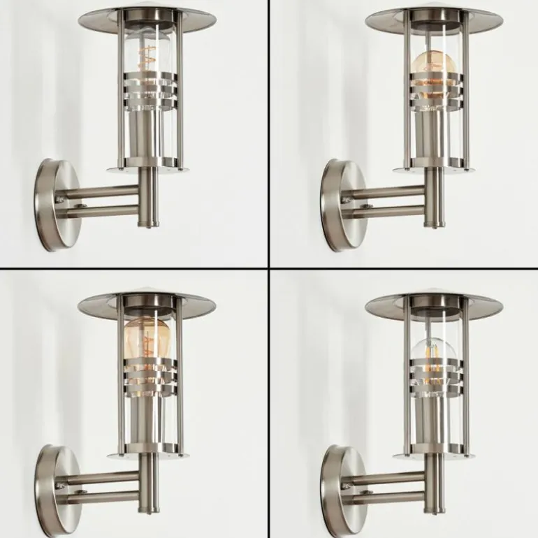 Applique extérieure Forli Acier inoxydable, Transparent, 1 lumière