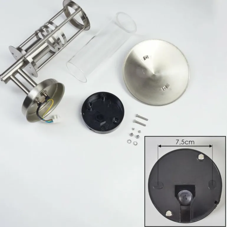 Applique extérieure Forli Acier inoxydable, Transparent, 1 lumière