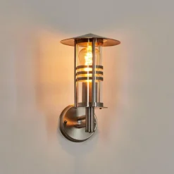Applique extérieure Forli Acier inoxydable, Transparent, 1 lumière