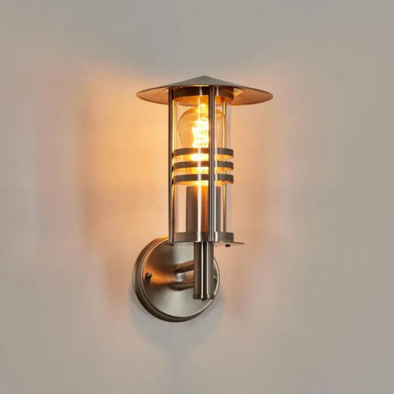 Applique extérieure Forli Acier inoxydable, Transparent, 1 lumière