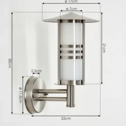 Applique extérieure Forli Acier inoxydable, 1 lumière