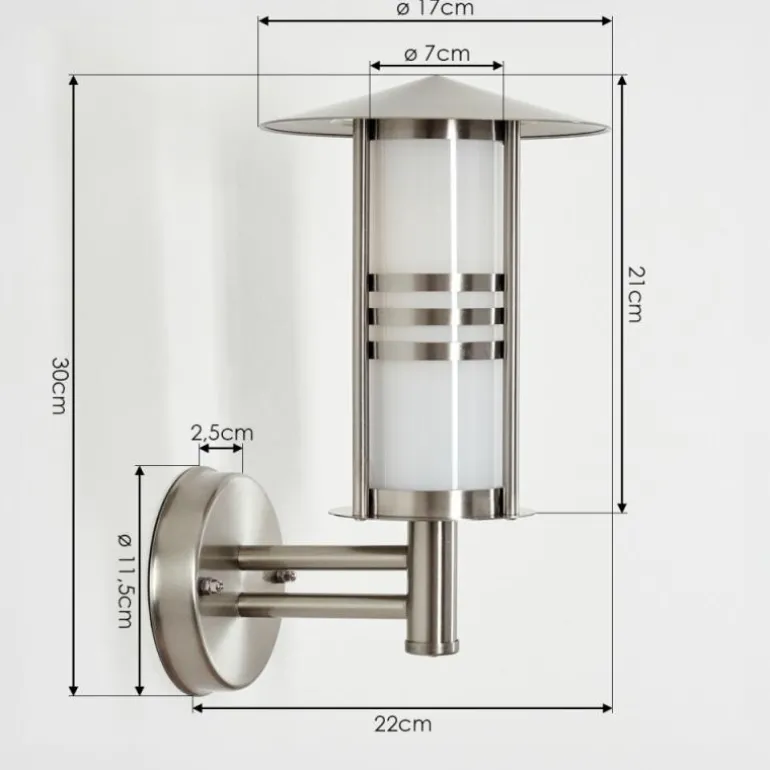 Applique extérieure Forli Acier inoxydable, 1 lumière
