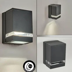 Applique extérieure Haines Anthracite, Noir, 1 lumière