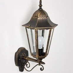 Applique extérieure Hongkong Brun doré, 1 lumière