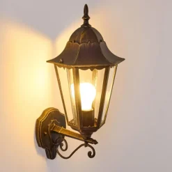 Applique extérieure Hongkong Brun doré, 1 lumière