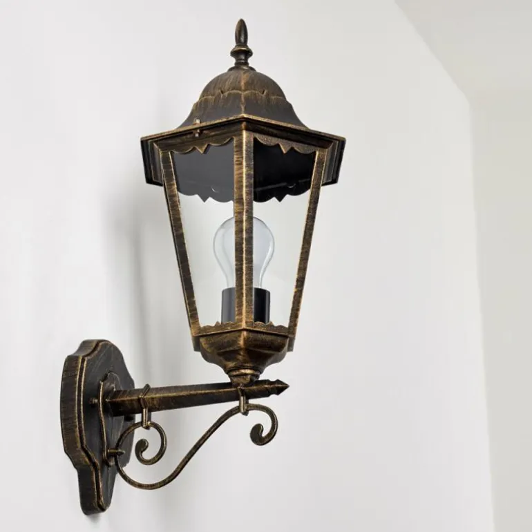 Applique extérieure Hongkong Brun doré, 1 lumière