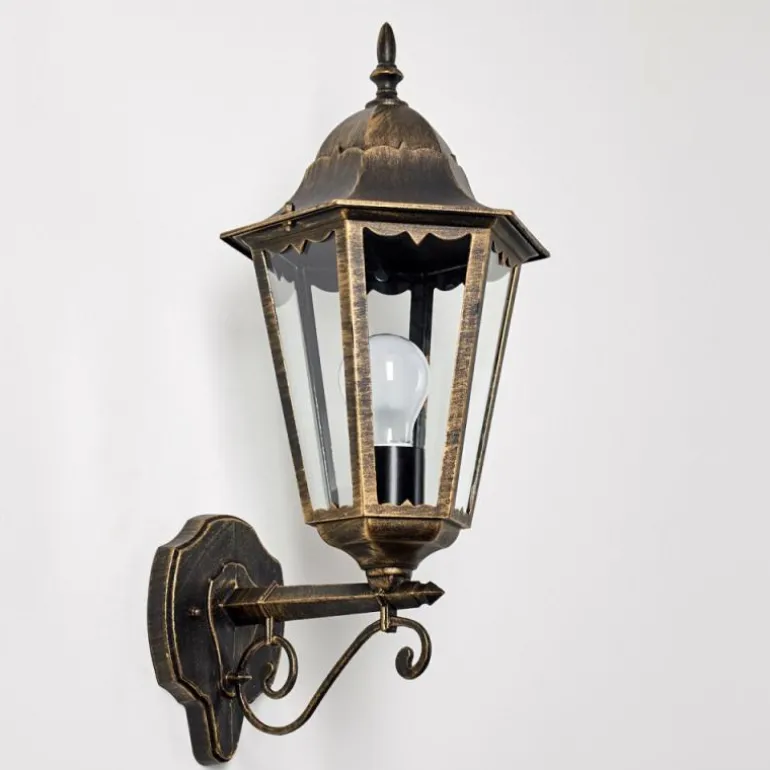 Applique extérieure Hongkong Brun doré, 1 lumière