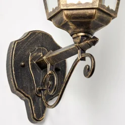 Applique extérieure Hongkong Brun doré, 1 lumière